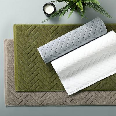 China Sustainable Water Absorbent, Decorative Wave - For Bathroom Vanity, Tub/Shower, Machine Washable Floor Towel for sale