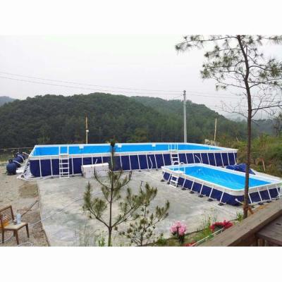 China PVC & Outdoor Inflatable Rectangular Steel Frame PVC Metal Frame Swimming Pool, Stainless Steel Swimming Pool for sale