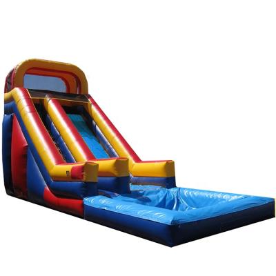 China PVC Customized Inflatable Water Slide Inflatable Slide With Small Pool Inflatable Bouncy Slide For Sale for sale