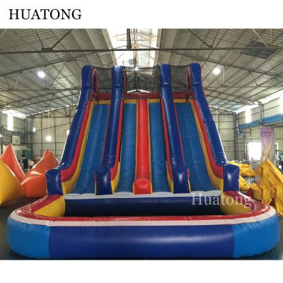 China Plato For Adult Pvc Professional Water Slide Jumper Inflatable Castle Water Park Bouncy Slip n 0.55mm PVC Tarpaulin Slides for sale