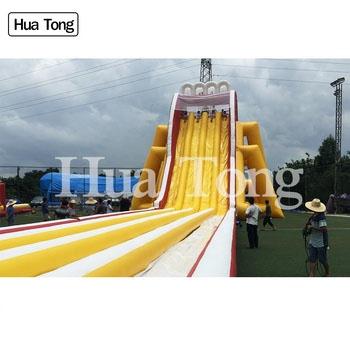 China Plato Commercial Outdoor Big Large Waterslide Water Bouncer Inflatable Slip n 0.9mm PVC Tarpaulin Slides for sale