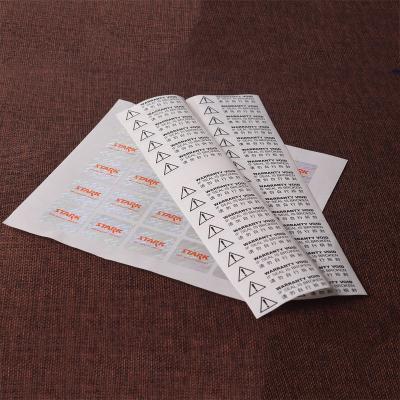 China Logo Brand Waterproof Self Adhesive Waterproof Printing Anti-counterfeiting Stickers Label for sale