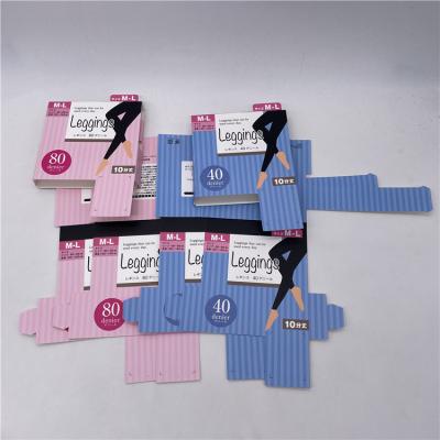 China Sustainable Luxury Custom Printed Folded Socks Packaging Label Paper Header Card Jars Hangtag for sale