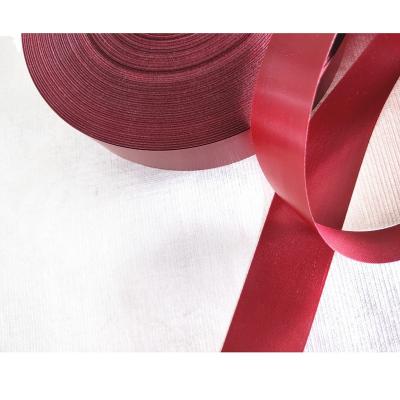 China 100% Polyester Blended Polyester Woven Edge Single/Double Faced Cheap Roll Customized Single Faced Tape Ribbon Label Satin Color Cheap Viable for sale