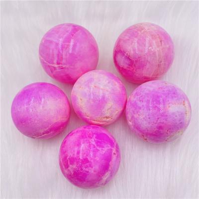 China Wholesale High Quality Natural DONGHAI Crystal Balls Hemimorphite Pink Aragonite Spheres Healing Stone for sale