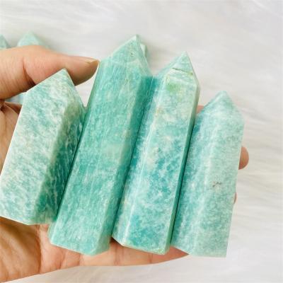 China Wholesale Quartz Amazonitet Crystal Point Amazonite Tower Crystal from China Healing Crystals for sale