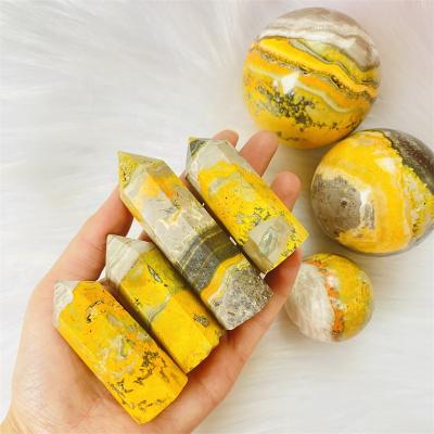 China Wholesale Bumblebees Crystal Quartz Point Crystal Natural Healing Crystals Stone from DONGHAI Tower for sale