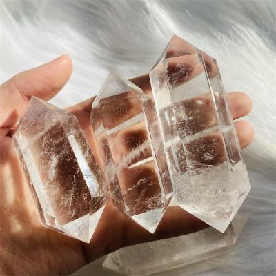 China Wholesale High Quality Healing Clear Quartz Crystal Double Points Wand from China for Home Decoration for sale