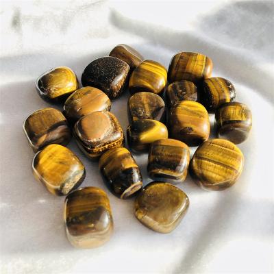 China DONGHAI Crystal Yellow Tiger Eye Cube Polished Natural Loose Wholesale Tumbled Stone For Healing for sale