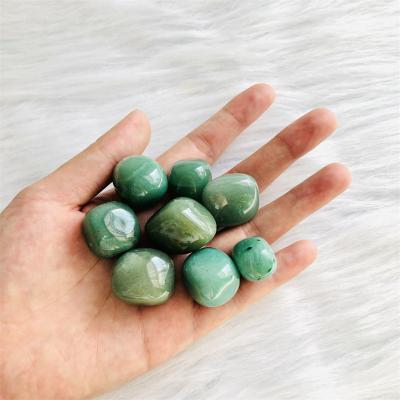 China China Crystal Gravel Crystal Crafts Natural Green Aventurine Tumbled Stone for Healing Meditation for sale