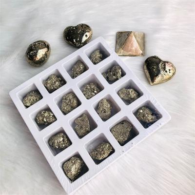 China Wholesale Natural DONGHAI Gemstone Crystal Pyrite Cluster Set Mineral Specimen Box For Healing for sale