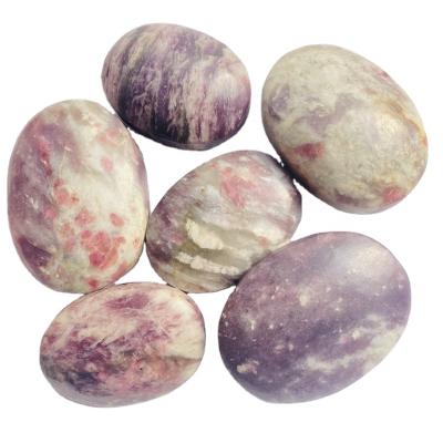 China Hot Selling China Crystal Stones Polished Pink High Quality Natural Tourmaline Palmstone For Gift for sale