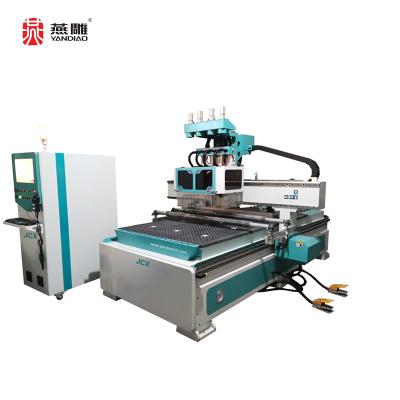 China Acrylic PVC Wood Engraving Cutting 4 Heads CNC Woodworking Machine Router For Cutting Engraving Drilling Milling Router for sale