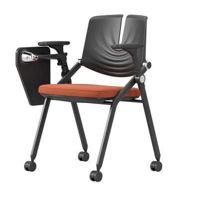 China China Manufacturer Plastic Foldable Back Folding Training Chair With Writing Tablet for sale