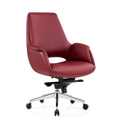 China Wholesale luxury comfortable synthetic leather executive chair mid back chair manange rotation office chair for sale