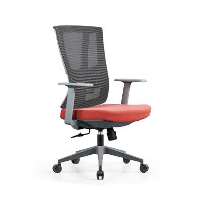 China Mid Back Office Chair Comfortable Staff Rotation Mesh Chair Lift for sale