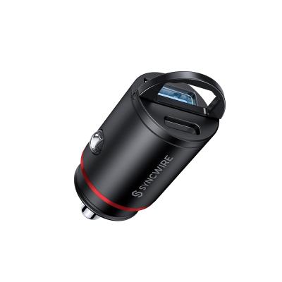 China UniversalÂ   Super Syncwire 30W Mini Fast Charging USB Car Charger For iPhone for sale