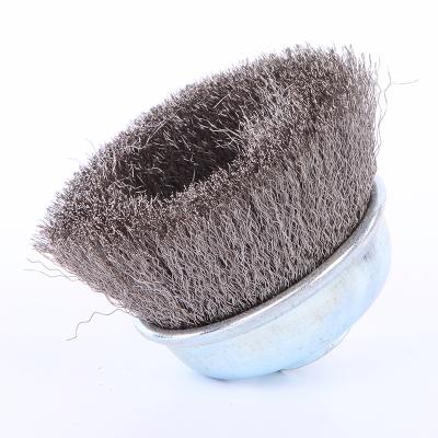 China Solder Cleaning 3/4/5 Inch Rough Surface Twist Wire Brush Material Brass Wire Cup Cleaning Brush For Grinder for sale