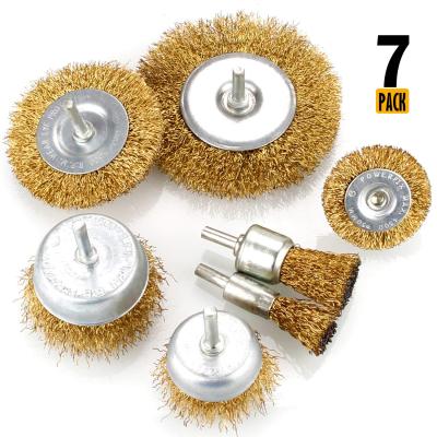 China Solder Cleaning Rough Surface Cleaning Polishing and Brush 7pcs Brass Wire Brush for sale