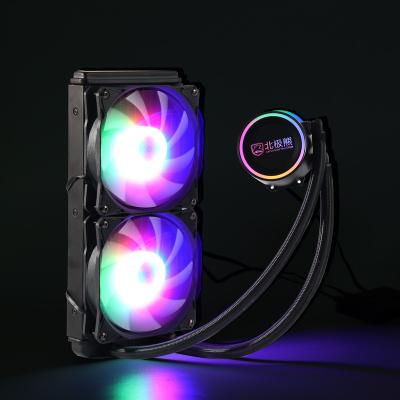 China CPU factory price water cooler with dual 120mm ARGB fans for sale