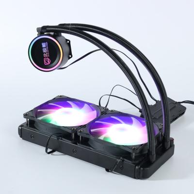 China 240RGB White Water Cooled Liquid Cooled Fan Fan PC CPU Cooler Factory Price Head RGB Fans Water Cooled White for sale