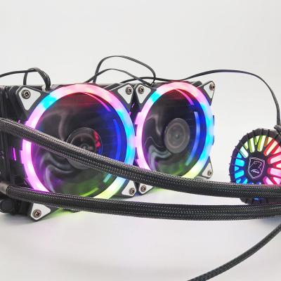 China Computer Case 4pin 120mmLiquid CPU Fans Water Cooling With ARGB 240 Cooling Water Fan for sale