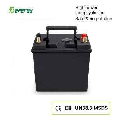 China lithium car starting battery 12v car batteries Rechargeable 12.8v 30ah 42ah start car battery for sale