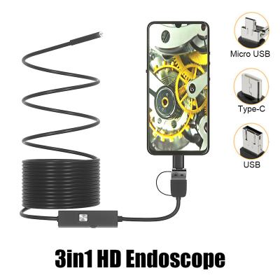 China Waterproof/Waterproof Mini USB Camera Borescope Inspection Camera 3 in 1 USB/Micro USB/Type-C Borescope Camera Borescope for Samsung Huawei for sale