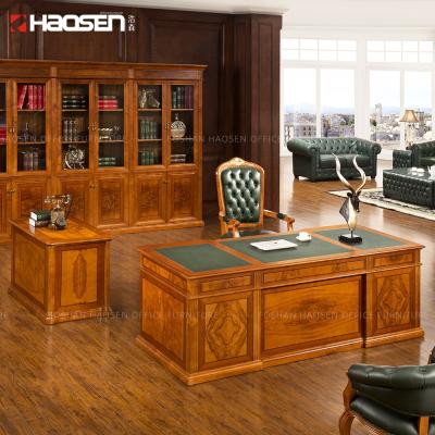 China Classic and New Design Business Porcelain Design Desks Executive Luxury Classic Office Furniture Quiet Sale High Gloss Wood Chair (0806) for sale