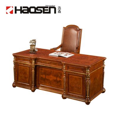 China Haosen Rafflo 0816 OEM/ODM luxury wooden executive manager boss table price for sale