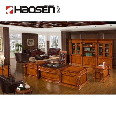 China Haosen luxury Rafflo 0818 executive office table CEO desk setspecifications for sale