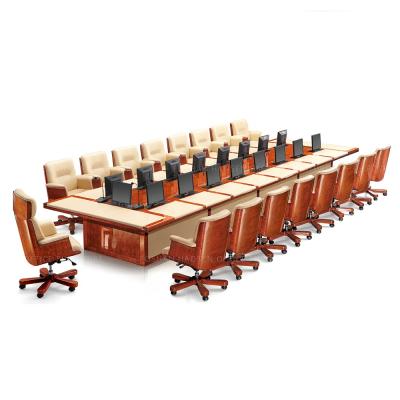 China Extendable large size champagne office meeting room conference table and chair executive furniture for sale