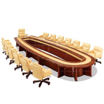 China Traditional Boss Furniture Meeting Room Office Wooden Negotiating Manager Tables Large Meeting Boardroom Table for sale