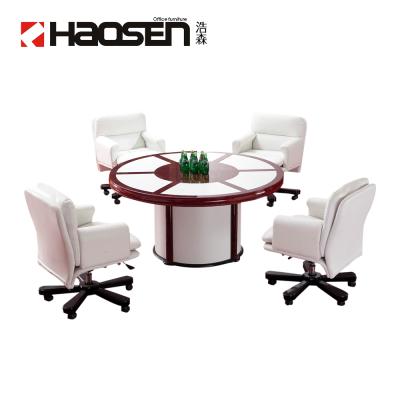 China Solid Wood Rolls 6834C Modern Popular Durable Small Office Conference Table Set for sale