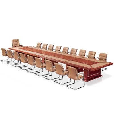 China Rolls 520 Conference Room Commercial Luxury Custom Size Large Hall Wooden Conference Table for sale