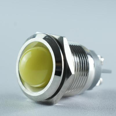 China BrassStainless Steel 22MM Signal VaneAims Metal Indicator Power Signal 12V24V220V Nickel Plated Waterproof Blue Lamp for sale