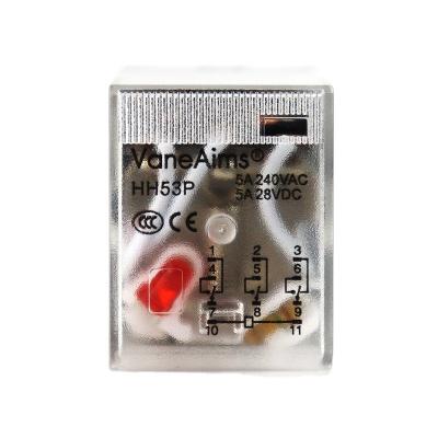 China VANEAIMS MY3N DPDT DC12V AC24V220V 5A Relay 11 Pin Small Coil Power Relay Module HH53P Sealed Electromagnetic Relay for sale