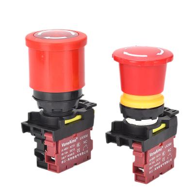 China Wholesale High Quality Round 1nc 2nc Emergency Start Red Plastic Push Button STOP Push Button for sale