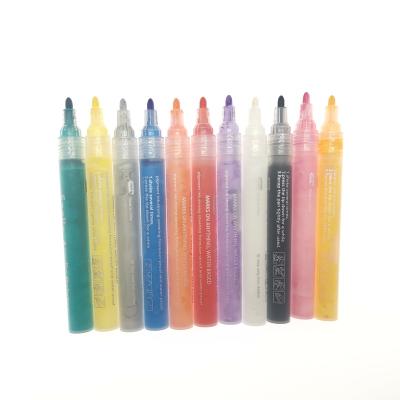 China High Quality Private PP Plastic Permanent Acrylic Marker Logo Muti Color Non Removable For Student Drawing for sale