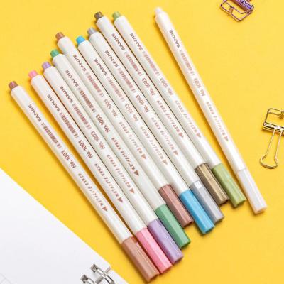 China Amazon Writing and Drawing Hot Selling Fine Point Metallic Marker Pen for Black Paper Brush Lettering Scrapbook Card Making for sale