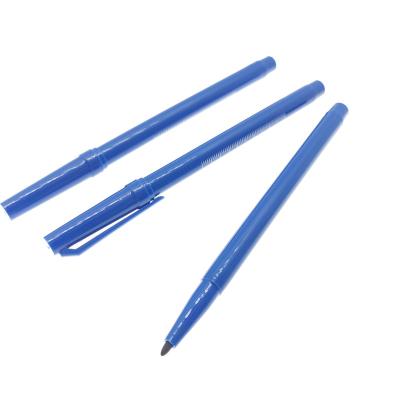 China Double Tip Ink Skin Marker Pen With Paper Ruler For Eyebrow Waterproof White Lips Peel Individually for sale