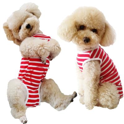 China Viable Puppy Red And White Striped Menstrual Pants Anti Harassment Pants Full Package Clothing for sale