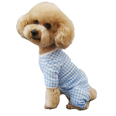 China Viable High Quality China Manufacture Blue And White Belly Dog Pattern Four Legs Weaning Clothes for sale