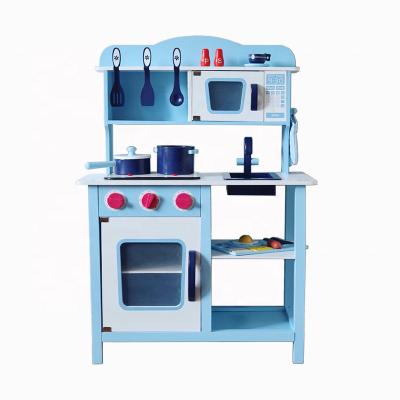 China Nordic Style Pale Pink Cooking Modern Wooden Furniture Kitchen Toy Set Promotion Customized Kids Toys for sale