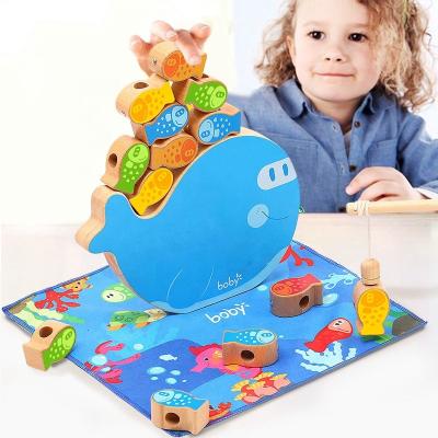 China 100% Hot Selling Eco-Friendly Good Quality Fishing Games Children Play New Small Wooden Magnet Fish Toy for sale