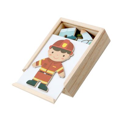 China DIY TOY Baby Wooden Educational Toy Children Learning Professional Clothes Changing Toys Puzzle Game for sale