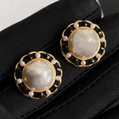 China High quality fashion geometric brass circular drop earrings for ears cc color new style casual/sporty seven wholesale for sale