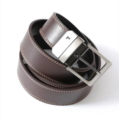 China Daily Life Designer Brand Lev Leather Belt Alloy Buckle Men's Needle Buckle Belt (for more styles, please contact customer service) for sale