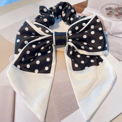 China High quality wholesale European and American hair accessories South Korea Dongdaemun style bowknot bowknot large intestine hair ring for sale