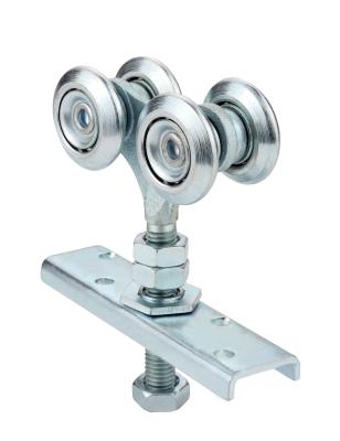 China Galvanized Stainless Steel Heavy Duty Hanging Door Rollers Hardware 55mm for sale